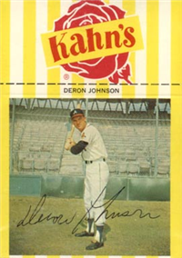 1968 Kahn's Wieners  Baseball Card   Deron Johnson