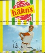 1968 Kahn's Wieners  Baseball Card   Vada Pinson (small size)