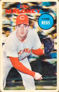 1968 Topps 3-D  Baseball Card   Jim Maloney