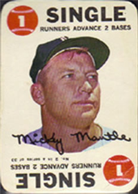 1968 Topps Game Baseball Card  #2  Mickey Mantle  (Hall of Fame)