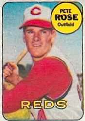 1969 Topps Decals  Baseball Card   Pete Rose