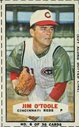 1965 Bazooka Baseball Card  #6 Jim O'Toole
