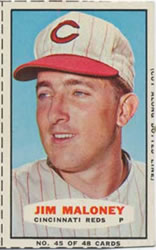 1967 Bazooka Baseball Card  #45 Jim Maloney