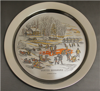 Currier and Ives 'Winter Morning' Limited Edition Christmas Plate  (Danbury Mint, 1977)