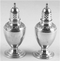 Sterling Silver Salt or Pepper Shaker, AT LEAST 3" Tall, Solid, Weighted Base Reinforced with Cement