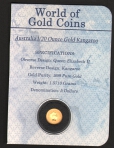 First Commemorative Mint: The World of Gold Coins: Australia 1/20 Ounce $5 Gold Horse Coin