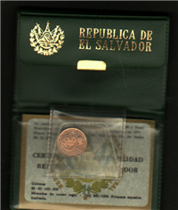 1971 EL SALVADOR 25 COLONES GOLD COIN (KM # 143)