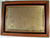 The Royal Geographical Society Silver Map of the World    (Franklin Mint, 1976)