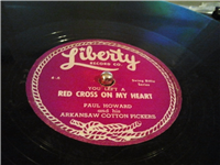 PAUL HOWARD AND HIS ARKANSAS COTTON PICKERS  Red Cross On My Heart     (Liberty 6,  1948)   Texas Swing  78 RPM Record
