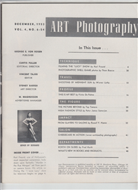 ART PHOTOGRAPHY  Vol. 4 #6-54    (George E. von Rosen, December, 1953) 