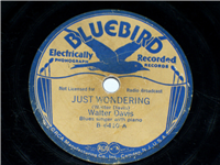 WALTER DAVIS    Just Wondering    (Bluebird  6410,  1936) 78 RPM  Record