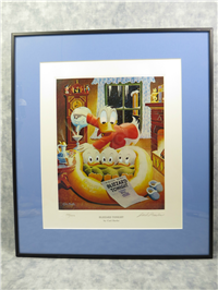 BLIZZARD TONIGHT 10x8 inch Limited Edition Signed Framed Lithograph  (Carl Barks, Disney, Another Rainbow, 1990)