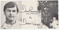 INTERNATIONAL DAVE PROWSE FAN CLUB Signed Card