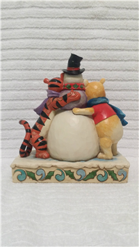 WINTER HUGS 7 inch Disney Pooh, Tigger, Snowman Figurine (Jim Shore, Enesco, 4033265, 2013)