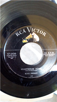 ELVIS PRESLEY    Heartbreak Hotel    (RCA Victor  20-6420,  1956) 78 RPM  Record