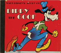 WALT DISNEY'S STORY OF DIPPY THE GOOF  (Whitman Story Book  1066, 1938)