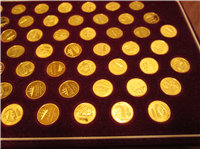 The Official Signers of the Declaration of Independence 24 KT Gold Mini-Coin Collection    (Franklin Mint, 1976)