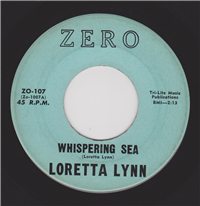 LORETTA LYNN     I'm A Honky Tonk Girl    (Zero  107,  1960)   45 RPM Record