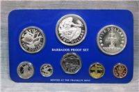 BARBADOS 8 Coin Proof Set  (Franklin Mint, 1977)