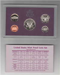 1992 US Mint Proof Set  (5 coins)