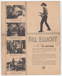 Bill Elliott Dixie Cup Premium (Columbia Pictures, c. 1941)