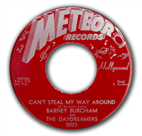 BARNEY BURCHAM AND THE DAYDREAMERS     Much Too Young For Me    (Meteor   5023,  1955)   45 RPM Record