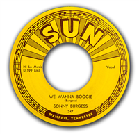 SONNY BURGESS     Red Headed Woman     (Sun  247,  1956)   45 RPM Record
