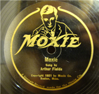ARTHUR FIELDS: Moxie    (Moxie,  1921) 78 RPM  Record