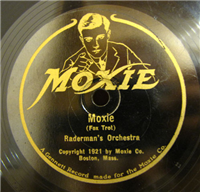 ARTHUR FIELDS: Moxie    (Moxie,  1921) 78 RPM  Record