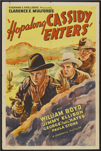 HOPALONG CASSIDY ENTERS   Original American One Sheet   (Paramount, 1938)
