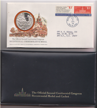 The Official Second Continental Congress Bicentennial Commemorative Medal and Cachet  (Franklin Mint, 1975)