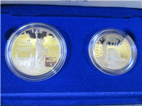Liberty Coins Silver Dollar + Half Dollar Proofs in Box w/ COA  (US Mint, 1986-S)
