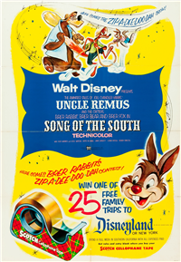 SONG OF THE SOUTH American One Sheet   (Buena Vista (Disney), 1956)