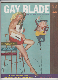 GAY BLADE  Vol. 2 #1    (Bachelor Magazine, Inc., May, 1957) Nona Van Tosh, Eve Meyer