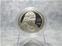 USA 2006-P Benjamin Franklin 'Founding Father' Silver Dollar Proof with Box and COA