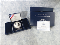 USA 2006-P Benjamin Franklin 'Founding Father' Silver Dollar Proof with Box and COA