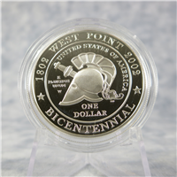 U.S. Military Academy Bicentennial Silver Dollar Proof + Box & COA (US Mint, 2002-W)