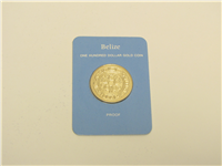 BELIZE 1976 $100 One Hundred Dollars Gold Coin KM 52