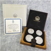 CANADA 1976 Montreal Olympics XXI 4 Coin Silver Proof Set Series III Early Sports