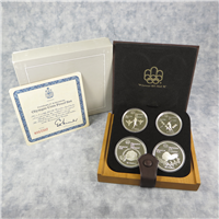 CANADA 1976 Montreal Olympics XXI 4 Coin Silver Proof Set Series IV Track