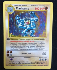Shadowless Machamp Card 8/102    (Pokemon  First Edition Base Set, 1999) 
