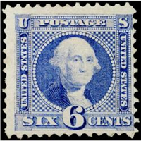 (Scott 115)  USA 1869 6&#162; George Washington (ultramarine, grill)     