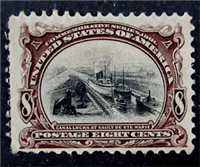 (Scott 298)  USA 1901 8&#162; Pan-American Exposition (brown violet)