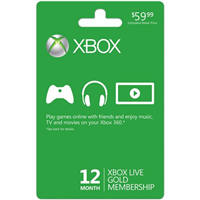 12 MONTH GOLD MEMBERSHIP CARD  (XBox One & XBox Live, 2014)