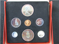 CANADA 1967 Centennial 6 Coins Proof-Like Set in Red Case with Medallion