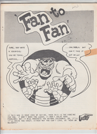 FAN TO FAN  #5  (Robert E. Butts, 1965) 