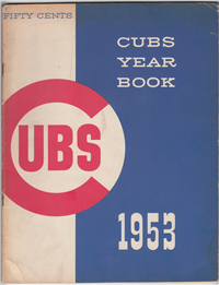 CUBS YEAR BOOK   (Chicago National League, 1953) 
