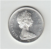 1965 CANADA Silver Dollar Queen Elizabeth II KM 64.1 (RCM, 1965) Voyageur