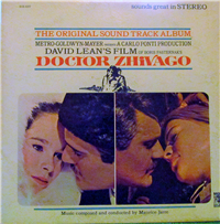 MAURICE JARRE  Doctor Zhivago (Soundtrack)  (MGM 1E6/S1E6, 1965)  33-1/3 RPM Record Album