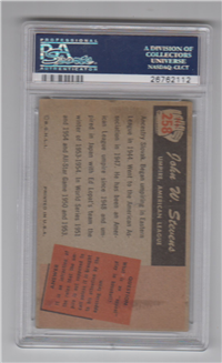 1955 Bowman Baseball Card #258 John W. Stevens (umpire)